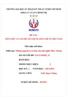 dân chủ và vấn đề xây dựng dân chủ ở việt nam 