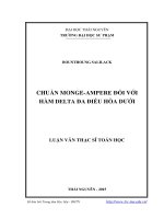 Chuẩn Monge  Ampere đối với hàm Delta đa điều hòa dưới