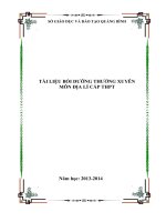 TÀI LIỆU bồi DƯỠNG THƯỜNG XUYÊN môn địa lí cấp THPT 