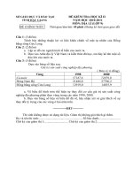 Đề thi HK2 môn Địa lý 2010 2011