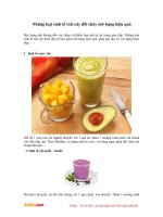 Những loại sinh tố trái cây đốt cháy mỡ bụng hiệu quả