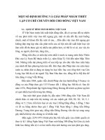 MỘT SỐ ĐỊNH HƯỚNG VÀ GIẢI PHÁP NHẰM THIẾT LẬP CƠ CHẾ CHUYỂN ĐỔI CHO ĐỒNG VIỆT NAM