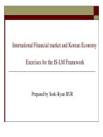 International financial market and korean economy Exercises for the ISLM Framework