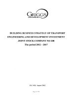 building business strategy of transport engineering and development investment joint stock company no 208 the period 2012 2017 