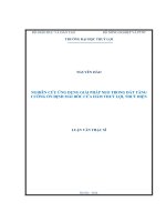 Nghiên cứu ứng dụng giải pháp neo trong đất tăng cường ổn định mái dốc cửa hầm thủy lợi, thủy điện 