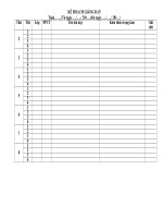 Mẫu kế hoạch giảng dạy của GV