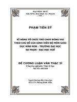 KĨ NĂNG TỔ CHỨC TRÒ CHƠI ĐÓNG VAI THEO CHỦ ĐỀ CỦA SINH VIÊN BỘ MÔN GIÁO DỤC MẦM NON - TRƯỜNG ĐẠI HỌC SƯ PHẠM - ĐẠI HỌC HUẾ