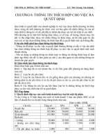 THÔNG TIN THÍCH hợp CHO VIỆC RA QUYẾT ĐỊNH