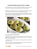 Lợi ích sức khỏe tuyệt vời từ vỏ chanh