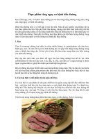 Thực phẩm tăng nguy cơ bệnh tiểu đường