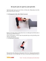 Bài tập thư giãn cho người hay phải ngồi nhiều