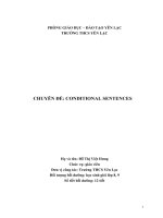 CÂU ĐIỀU KIỆN TRONG TIẾNG ANH