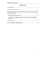 Tiểu luận lịch sử  Đảng