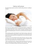 Giúp bạn có giấc ngủ ngon