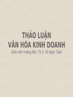 thảo luận văn hóa kinh doanh phân tích nội dung chính và hình thức thể hiện của một văn bản triết lý doanh nghiệp