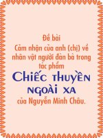 Cam nhan ve tac pham Chiec thuyen ngoai xa