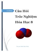 Bài tập trắc nghiệm hóa học 8 - đáp án
