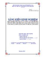 Một số biện pháp quản lý công tác bồi dưỡng chuyên môn cho đội ngũ giáo viên nhằm nâng cao chất lượng giảng dạy ở TTGDTX 