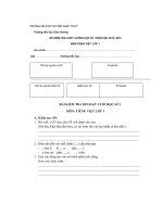 Đề kiểm tra chất lượng định kì môn tiếng việt lớp 1