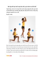 Bài tập thể dục buổi sáng thúc đẩy quá trình trao đổi chất