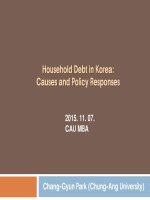 household debt in korea causes and policy responses