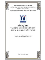 dạy học tích hợp liên môn vật lý 8   bài áp suất khí quyển 