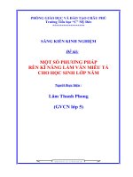 Sáng kiến kinh nghiệm kĩ năng làm văn miêu tả cho học sinh lớp 5