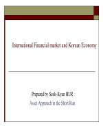 International Financial Market and Korean Economy asset approach in the short run