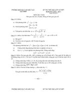 ĐỀ THI THỬ VÀO 10 Và ĐAP AN cua LUC NAM BG