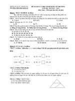 đề thi toán lớp 1 giữa các trường