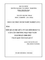 Mối quan hệ giữa tỷ giá và cán cân thương mại của Việt Nam giai đoạn 2011-2021