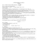 Đề ôn thi học kì Toán học kì 1 lớp 11