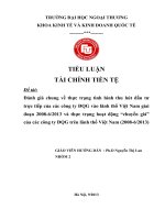 Đánh giá chung về thực trạng tình hình thu hút đầu tư trưc tiếp của các công ty đqg vào lãnh thổ việt nam giai đoạn 2008 62013 và thực trạng hoạt động chuyển giá của các công ty đqg trên lãnh thổ việt nam 2008 62013 