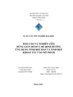 Báo cáo và nghiên cứu dùng giản đồ RVU để định hướng ứng dụng tính bột bắp và khoai tây vào mỹ phẩm 