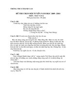 Đề thi chọn đội tuyển văn 6 năm học 2009   2010