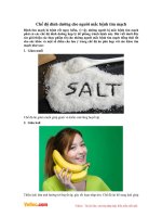 Chế độ dinh dưỡng cho người mắc bệnh tim mạch