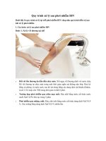 Quy trình xử lý sau phơi nhiễm HIV