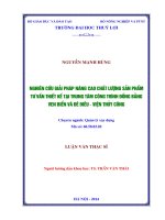 Nghiên cứu giải pháp nâng cao chất lượng sản phẩm tư vấn thiết kế tại trung tâm công trình đồng bằng ven biển và đê điều   viện thủy công 