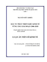 Đầu tư phát triển khu kinh tế Vũng Áng giai đoạn 2006 - 2020