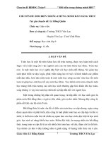 ĐỔI BIẾN TRONG CHỨNG MINH BẤT ĐẲNG THỨC