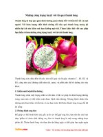 Những công dụng tuyệt vời từ quả thanh long