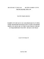 Nghiên cứu đề xuất các giải pháp quản lý công nghệ neoweb để đảm bảo chất lượng mái kênh trong xây dựng dự án thủy lợi áp dụng cho dự án trạm bơm bản nguyên, huyện lâm thao 