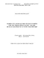 Nghiên cứu, đánh giá một số chất ô nhiễm chủ yếu trong sông cầu bây – hà nội, đề xuất giải pháp xử lý nước thải phù hợp