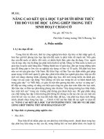 skkn NÂNG CAO kết QUẢ học tập dưới HÌNH THỨC THI đố VUI để học LỒNG GHÉP TRONG TIẾT SINH HOẠT CHÀO cờ 