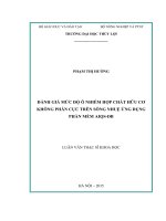 Đánh giá mức độ ô nhiễm hợp chất hữu cơ không phân cực trên sông nhuệ ứng dụng phần mềm AIQS DB 
