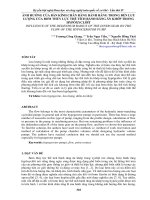 ẢNH HƯỞNG của bán KÍNH CHÂN RĂNG BÁNH RĂNG TRONG đến lưu LƯỢNG của bơm THỦY lực THỂ TÍCH BÁNH RĂNG ăn KHỚP TRONG HYPÔXYCLÔÍT 