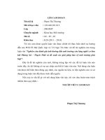 Nghiên cứu đánh giá ảnh hưởng đến môi trường của làng nghề cơ kim khí phùng xá, thạch thất và đề xuất các giải pháp bảo vệ môi trường phù hợp 