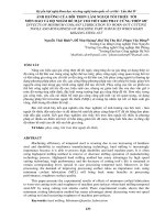 ẢNH HƯỞNG của bôi TRƠN làm NGUỘI tối THIỂU tới mòn DAO và độ NHÁM bề mặt CHI TIẾT KHI PHAY CỨNG THÉP 65γ 