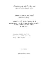 đánh giá kết quả của cải cách hành chính và các giải pháp tiếp tục thúc đẩy mạnh cải cách hành chính ở nước ta