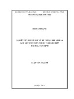 Nghiên cứu bổ trí hợp lý hệ thống đập mỏ hàn khu vực cồn tròn thuộc tuyến đê biển hải hậu, nam định 